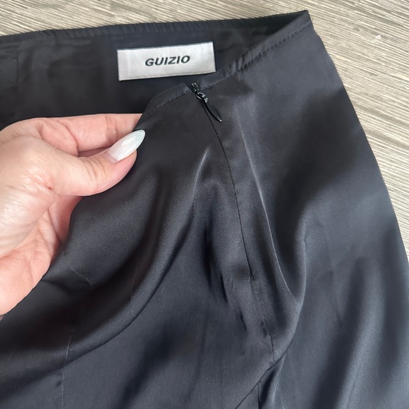 Danielle Guizio Y2K satin mini Black Skirt - Picture 3 of 6